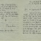 Une des lettres originales acquises par la fondation Rilke à Sierre
